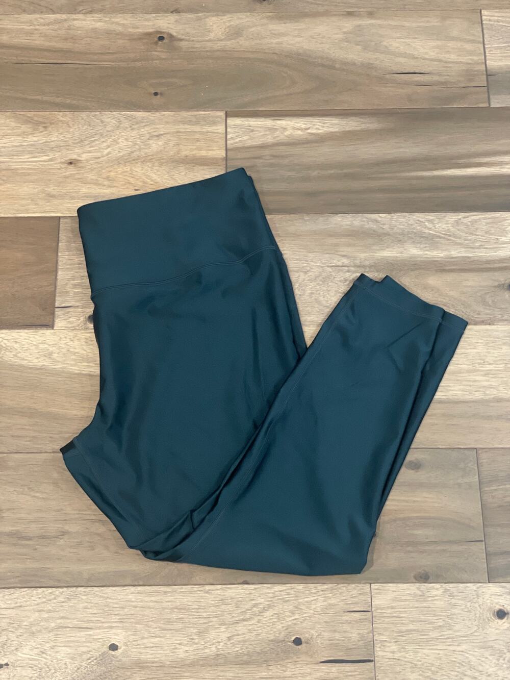 Athleta Elation Sheen Cropped Leggings Size 2X Dark Green